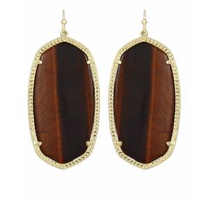 Kendra Scott Tiger’s Eye Danielle Earrings RARENWT